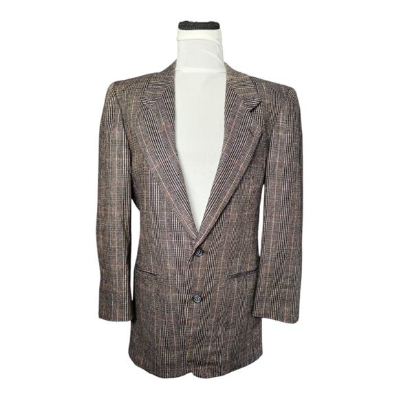 Stallones of Alaska Men’s Blazer Medium Wool Silk Cashmere Plaid - Picture 1 of 9